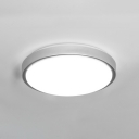 Ultra Thin LED Ceiling Light Nordic Style Acrylic Single Head Flush Light Fixture in Silver