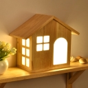 Children Bedroom House Design Wall Lamp Wood Decorative LED Wall Light Sconce
