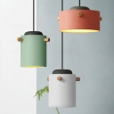 Aluminum Drum Hanging Lamp Nordic Style Single Light Pendant Lighting for Sitting Room