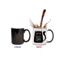 Cute Cat Letter GOOD DAYS START WITH COFFEE AND CAT Fashion Discolour Mug Cup