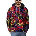 Cool Unique 3D Graffiti Printed Long Sleeve Sport Casual Pullover Drawstring Hoodie