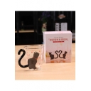 Cute Cartoon Cat Printed Creative Glass Mug Cup for Couple