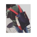 Students Casual Fashion Colorblocked School Bag Backpack 27*17*45cm
