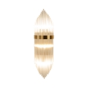 Cylindrical Sconce Light Bedroom 3 Lights Contemporary Wall Light in Gold/Aged Brass