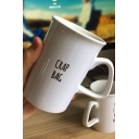 White Hot Fashion Letter Printed Ceramic Mug Cup
