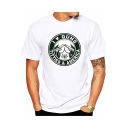 Funny Creative I Love Guns Letter Logo Printed Mens White T-Shirt