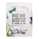 New Stylish Cool Letter Printed Short Sleeve Casual Pullover T-Shirt