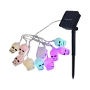 10/20/30 LED Skull String Lamp 1 Pack 4/8/21ft Solar Hanging String Lights for Party Outdoor