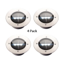 3LED Solar Ground Light 4-Pack 0.1W Waterproof Landscape Light in White/Warm for Lawn Patio