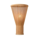 Bamboo Torch Wall Washer Modern Simple 1 Light Wall Sconce in Wood for Hallway Bedroom