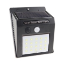 20/25/30 LED Solar Wall Light with Motion Sensor Waterproof Deck Light in Black for Garage