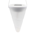 White Conical Solar Landscape Lighting Pack of 1/4 Modern Plastic LED Flame Hanging Light for Patio