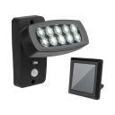Solar Wall Lighting Pathway Waterproof 10-LED Infrared Motion Sensor Security Light with On/Off Switch