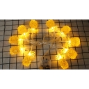 13/23ft LED Solar String Lamp 20/50 Lights Fairy Lights with Pineapple Decoration in Warm White
