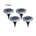 4 Pcs Solar Garden Light 2LED 0.12W Waterproof Landscape Light with Spike Stand for Patio Lawn