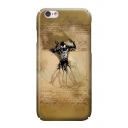 Khaki Trendy Figure Print Frosted Mobile Phone Case for iPhone