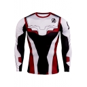 Hot Fashion Long Sleeve Round Neck Cosplay White Fitted T-Shirt