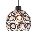 Modern Pendant Lighting for Bedroom, 1/3 Lights Dome Clear Crystal Pendant Lights with 39