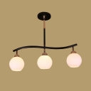 Globe Hanging Island Lights Kitchen 3 Lights Industrial Light Fixtures with 25.5