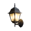 Antique Lantern Wall Sconce Wireless Waterproof LED Landscape Light in Bronze/Black for Stair