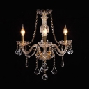 Clear/Gold Crystal Candle Chandelier with 19.5