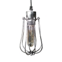 1 Light Caged Ceiling Light Length Adjustable Metal Antique Hanging Lamp with 39