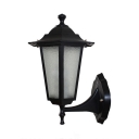 Vintage Lantern Sconce Light Outdoor Waterproof LED Security Lighting with Frosted Glass in Bronze/Black