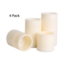 Waterproof Pillar LED Candle Light Pack of 4 Electric Fake Candle for Home Decoration