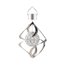 Pack of 1 Contemporary Chrome Wall Light with Wind Bell Shape LED Stainless Steel Solar Sconce