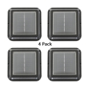 4 Pcs Solar Powered Ground Light 5W 12LED Waterproof Landscape Lighting in Black with Dusk to Dawn Sensor for Lawn