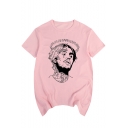 Popular Hip Hop Rapper Figure Printed Round Neck Short Sleeve Unisex T-Shirt