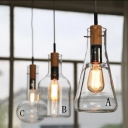 Clear Glass Shaded Chemistry Laboratory Ware Designed  Pendant