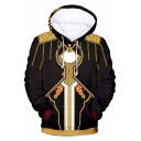 Popular Game Cosplay Costume Long Sleeve Loose Fit Black Hoodie