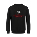 Game of Thrones Letter KEEP CALM AND VALAR MORGHULIS Crewneck Long Sleeve Black Pullover Sweatshirt