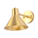 Metal Cone Shade Sconce Lighting 1-Light Industrial Mini Wall Light for Bedroom
