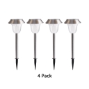 Solar Powered Path Lights Pack of 4 LED 0.2W Waterproof In-Ground Landscape Lighting with Auto On/Off Dusk to Dawn for Lawn
