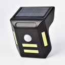 Solar Motion Sensor Step Lights Low Voltage 1 W 4 LED Waterproof Security Light in Black for Deck