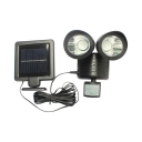 LED Solar Light Delay Time and Sensor Distance Adjustable Wall Light with Motion Sensor in White/Warm