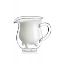 Hot Popular Cartoon Cat Paw Double Wall White Glass Milk Drink Mug Cup 300-400ml