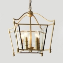 Vintage Style Candle Shape Chandelier Metal 5 Lights Gold Hanging Light for Living Room Dining Room