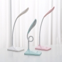 Foldable Eye Caring Desk Light Energy Saving Flexible Goose Neck White/Pink/Green Reading Lighting for Bedside Table