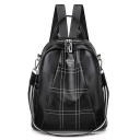 Women's PU Leather Multifunction Shoulder Bag School Bag Backpack 27*14*30 CM