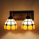 European Style Cone Wall Light Double Lights Metal Wall Sconce for Hallway Bathroom
