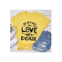 ALL YOU NEED IS LOVE Letter Print Basic Short Sleeve Summer Tee