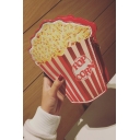 Funny Creative Popcorn Letter Pattern Red Crossbody Bag with Chain Strap 10*5*12 CM