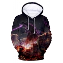 Cool 3D King of the Monsters Unisex Loose Casual Drawstring Hoodie