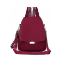 New Stylish Solid Color Multifunction Oxford Cloth Shoulder Bag Backpack 25*11*29 CM