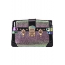 Trendy Solid Color Rivet Embellishment Casual Crossbody Bag Handbag 20*8*13 CM