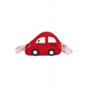 Cute Cartoon Car Shape Mini Canvas Crossbody Bag for Kids 20*5*12 CM