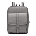 Fashion Solid Color PU Leather Water Resistant School Daypack Laptop Backpack 30*12*40 CM
